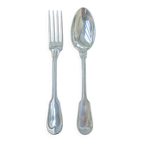 Ercuis silver plated fork and spoon set 84g