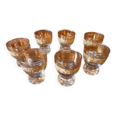 Lot de 7 verres à liqueurs cristal