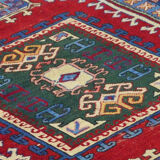 Anatolian handmade vintage rug 185 cm x 132 cm
