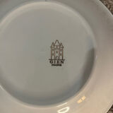 4 hollow plates Gien porcelain