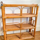 Rattan wall shelf