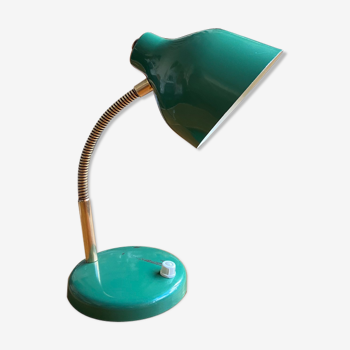 Green enamelled desk lamp