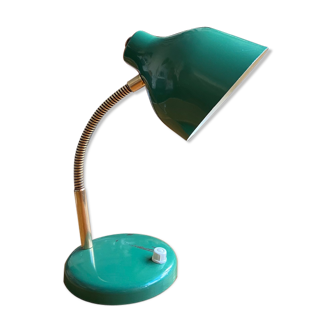 Green enamelled desk lamp