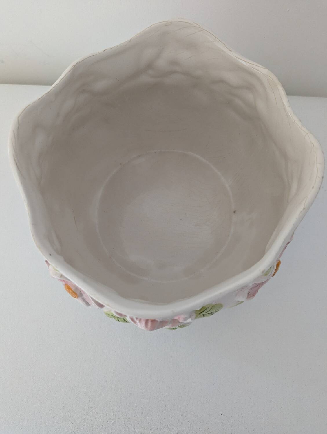 Barbotine flowerpot cover