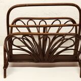 Rattan magazine rack