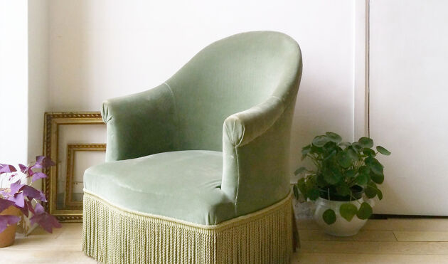Vintage velvet armchairs