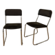 Lot de 4 chaises années 70 métal chromé