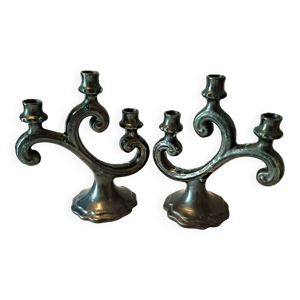 paire de grands candélabres