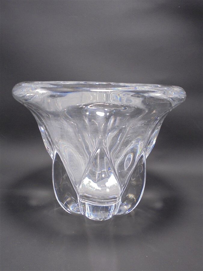 Crystal vase signed Val St Lambert