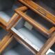 Very large Dutch oak showcase for grocery or haberdashery, 1920s-1930s