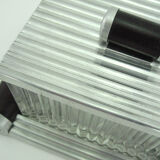 Glass cookie box and mirror tray - Art Deco style - vintage 30s