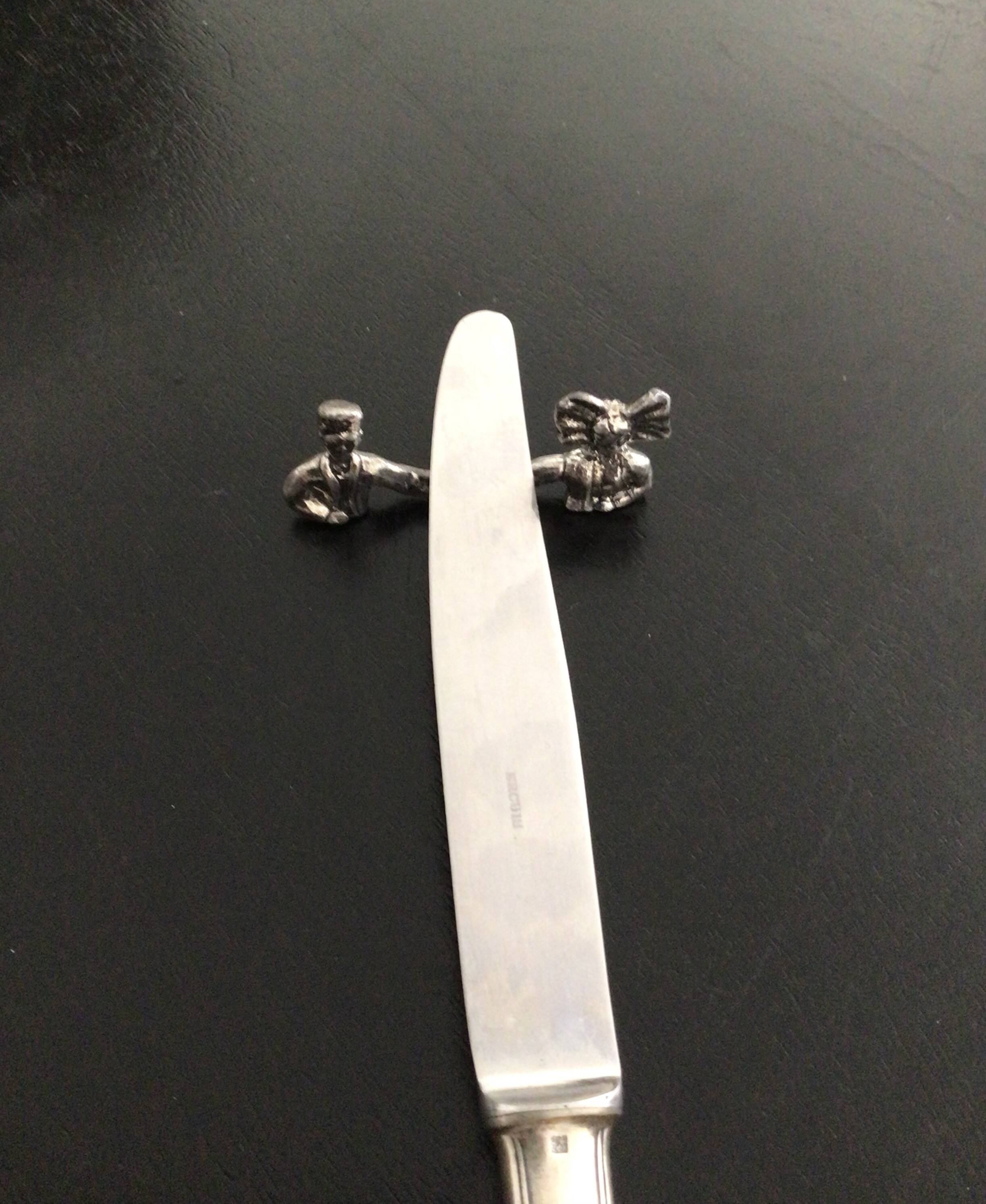6 porte-couteaux couple alsacien