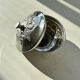 Antique silver-plated box with floral decoration