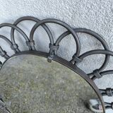 Oval metal mirror