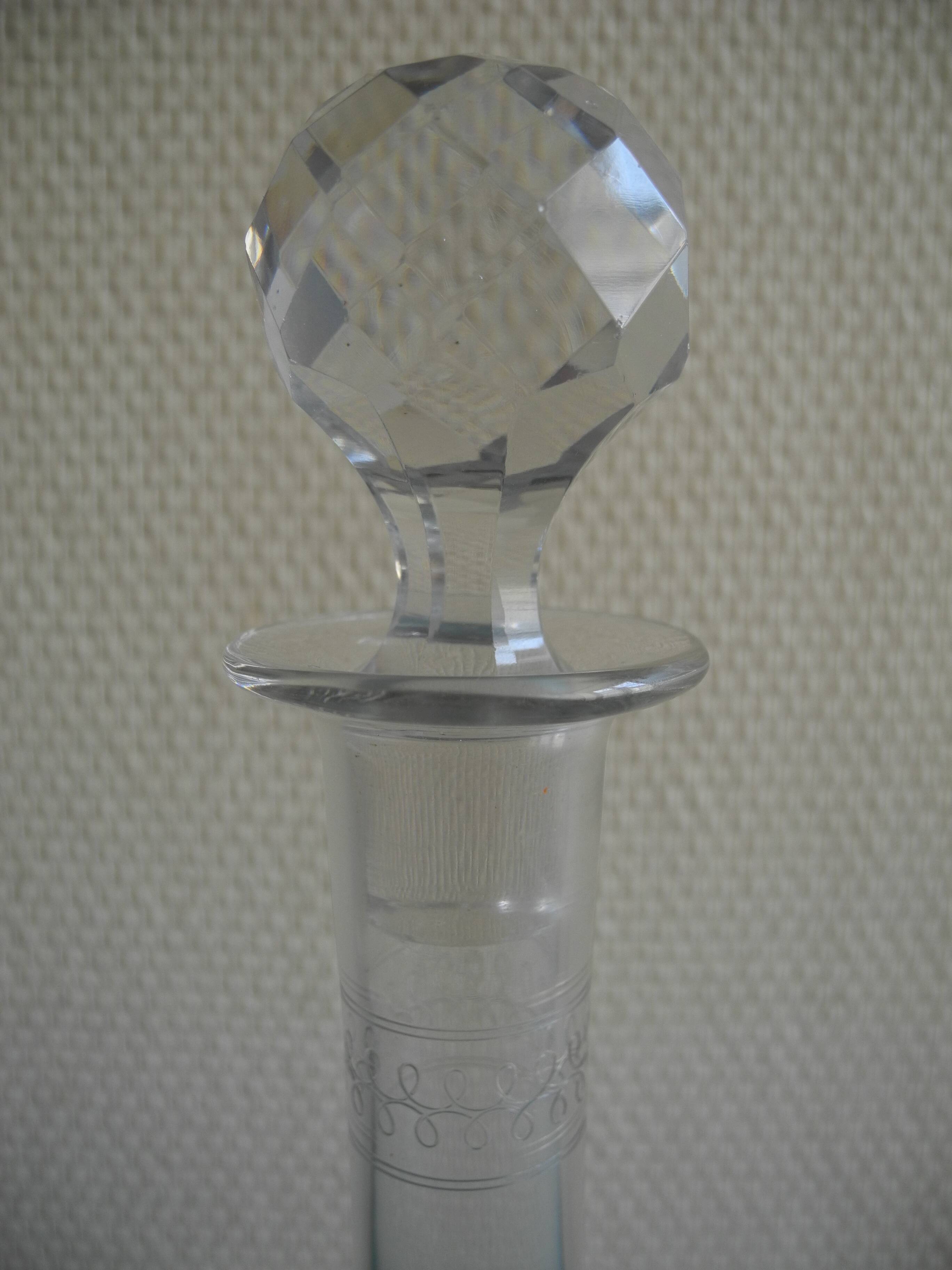 Crystal wine carafe Baccarat Pompadour antique crystal wine decanter