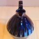 Antique pitcher carafe in midnight blue marbled ceramic
