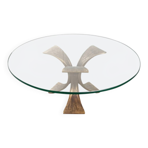 Table basse brutaliste - bronze