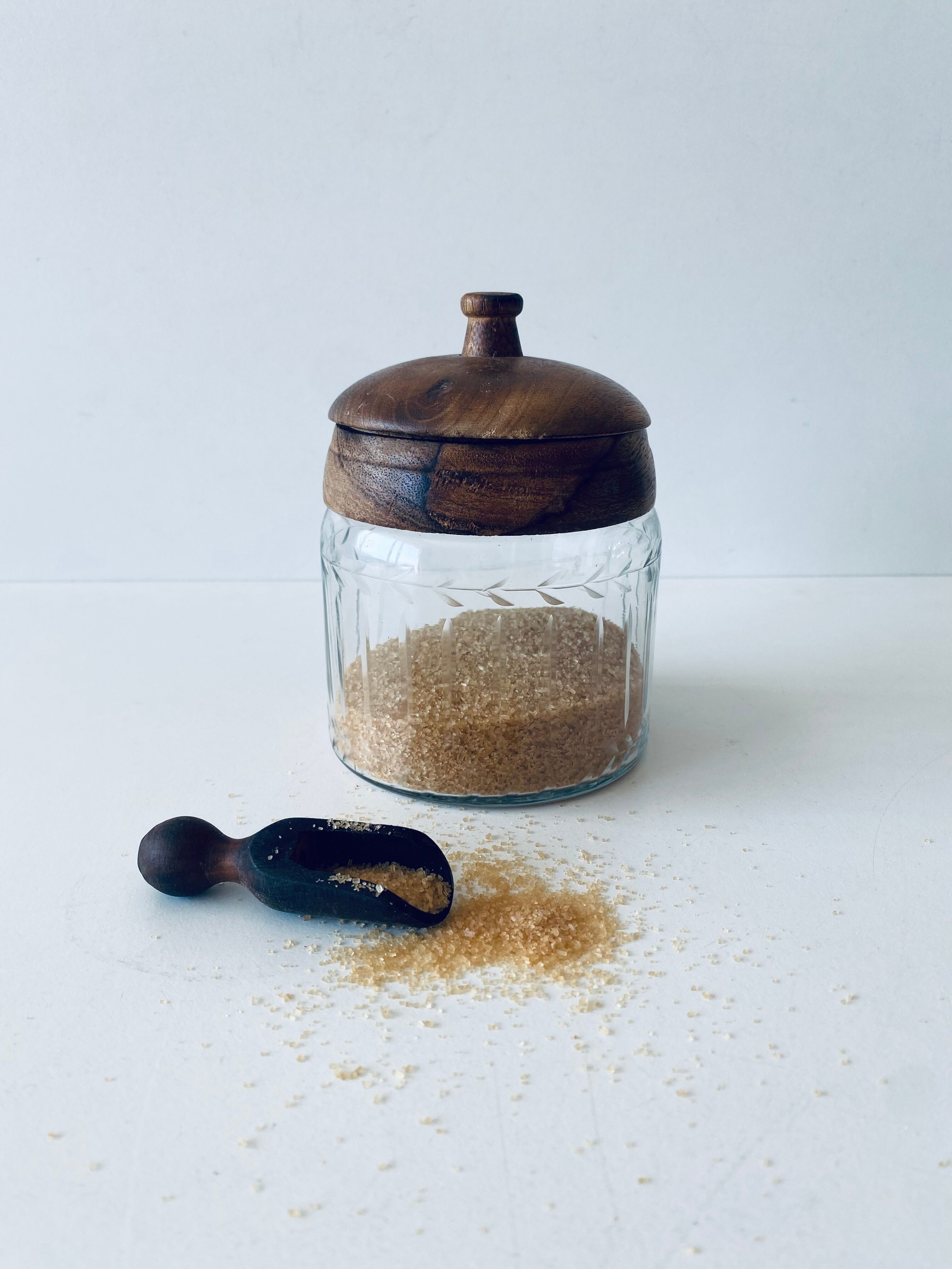 Old glass and wood candy maker