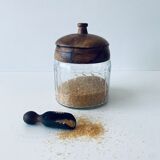 Old glass and wood candy maker