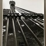 Photograph black and white silver print circa 1970 architecture