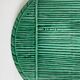 Green ceramic straw effect trivet