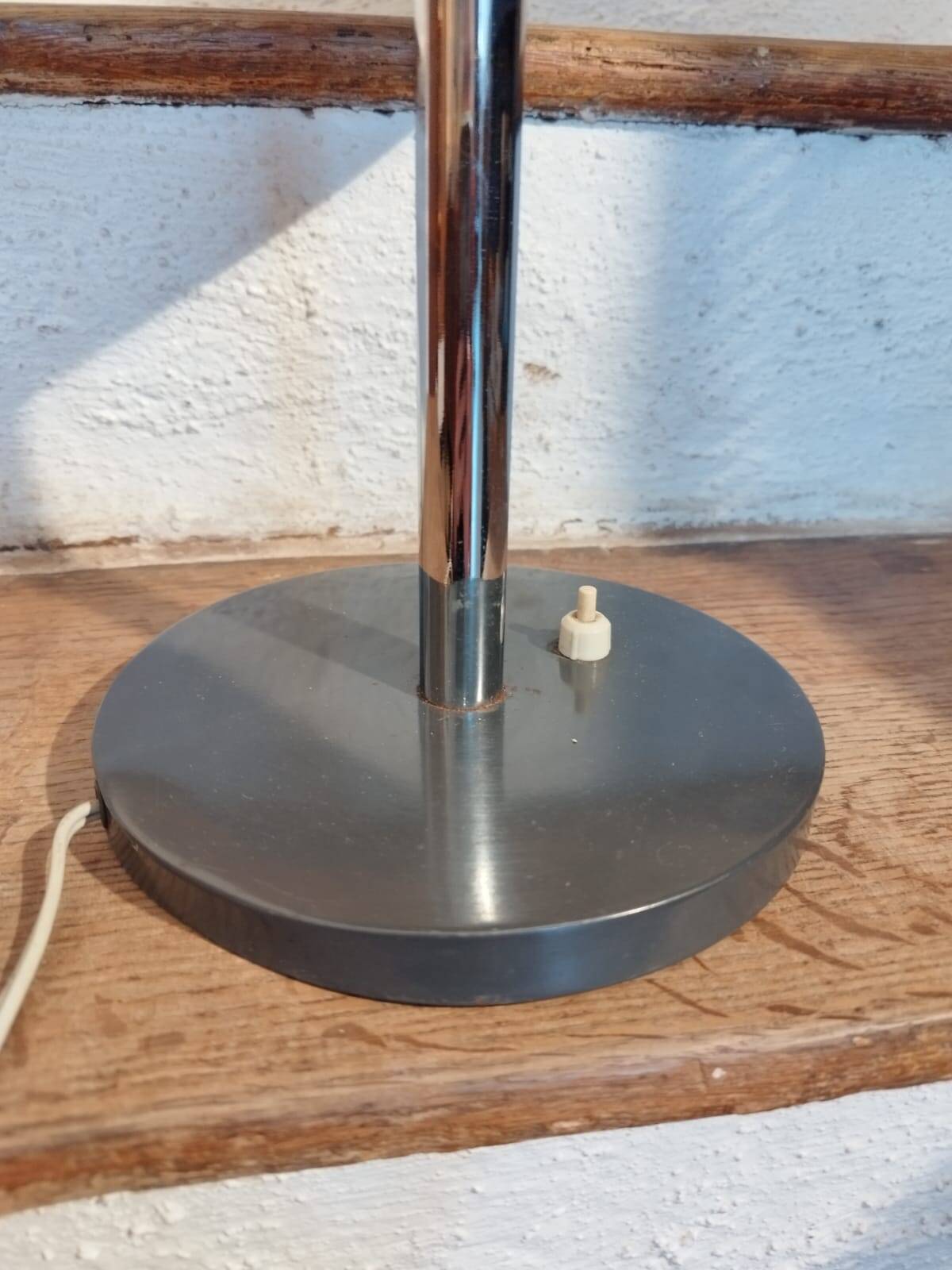 Vintage gray lamp, industrial style, 50s-60s