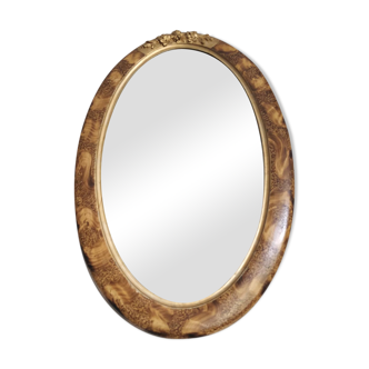 Miroir Art Déco ovale 56x35cm