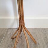 Lampe à poser en rotin années 60