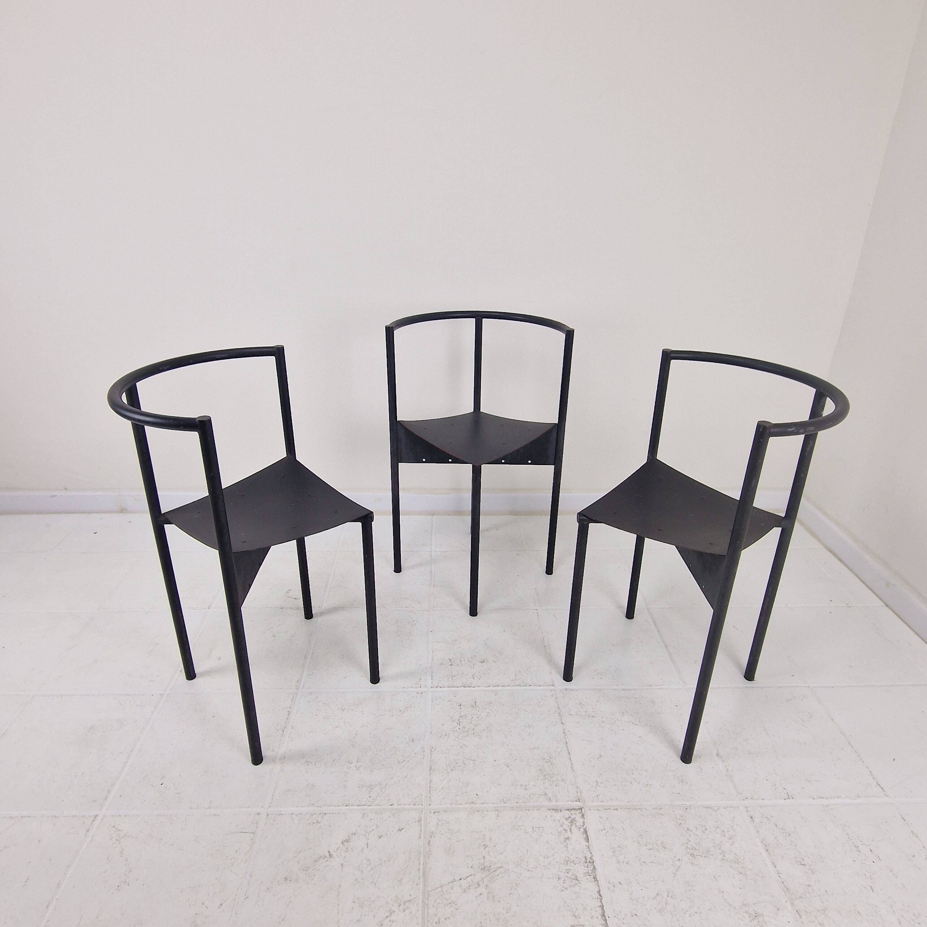 Rare Set of 3 "Wendy Wright" Chairs by Philippe Starck for Disform, 1986