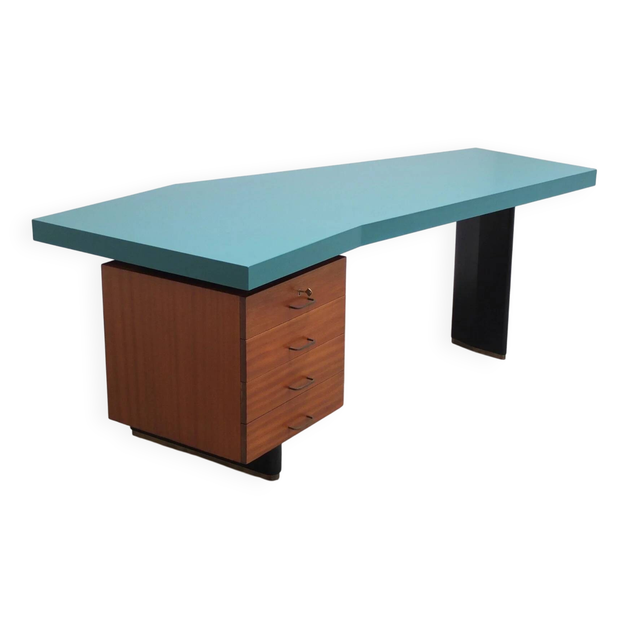 'Boomerang' ultra-rare desk by Jos De Mey for Van Den Berghe-Pauvers, 1960s.