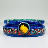 Relief Series Saturn ashtray in ceramic attributed to Dümler & Breiden, West Germany, 1970s.