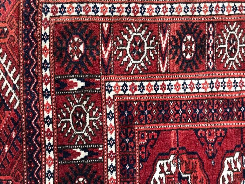 Vintage 126 X 194 CM hand made Persian Bukhara rug