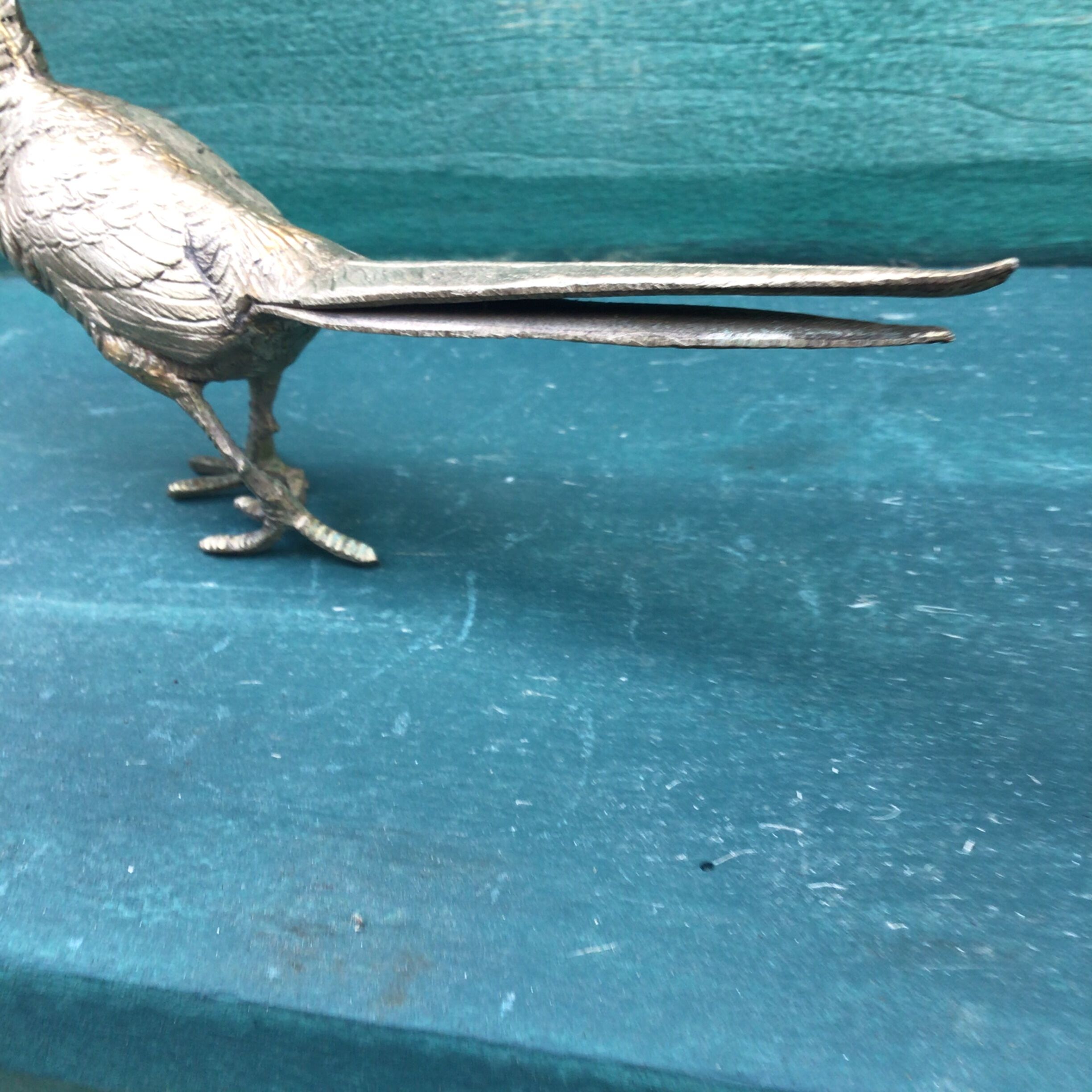 Pair of golden brass birds