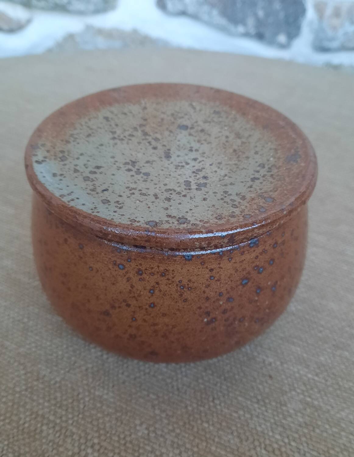 Stoneware butter dish