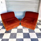 Paire de chauffeuses vintage
