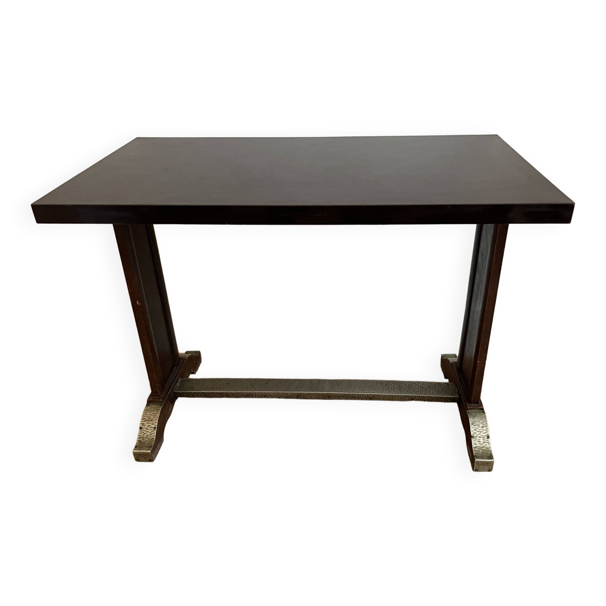 Bistro table in wood formica and zinc 1930s
