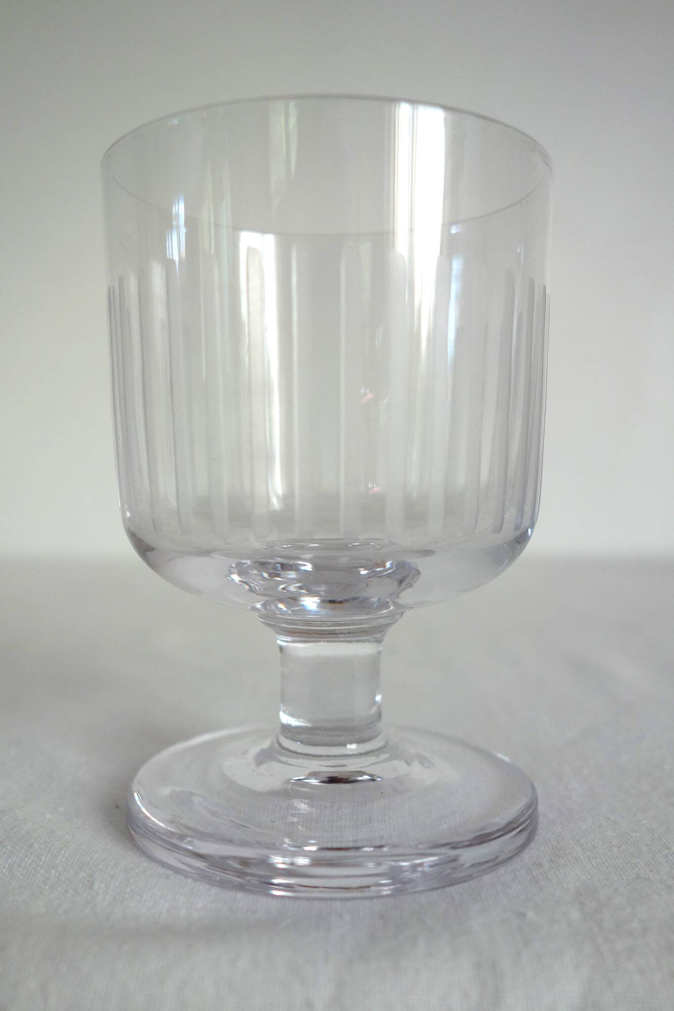 Set of 6 vintage cut crystal aperitif glasses