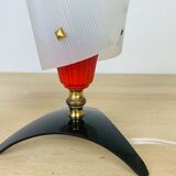 Pair of 50s bedside lamps plastic brass