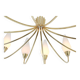 Classic glass chandelier, in the Stilnovo style, 1950s.