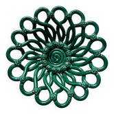 Openwork green ceramic bowl from Vallauris, 1950s.