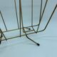 Vintage magazine holder in gold steel bamboo handle