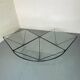 Table Basse Moderniste Furtive en Acier et Verre, Italie, années 1980