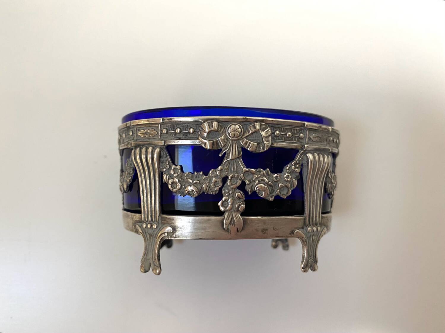 Paire de salerons en argent massif - Orfèvre Léon Lapar 1880