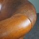 Fauteuil club en cuir de mouton robuste