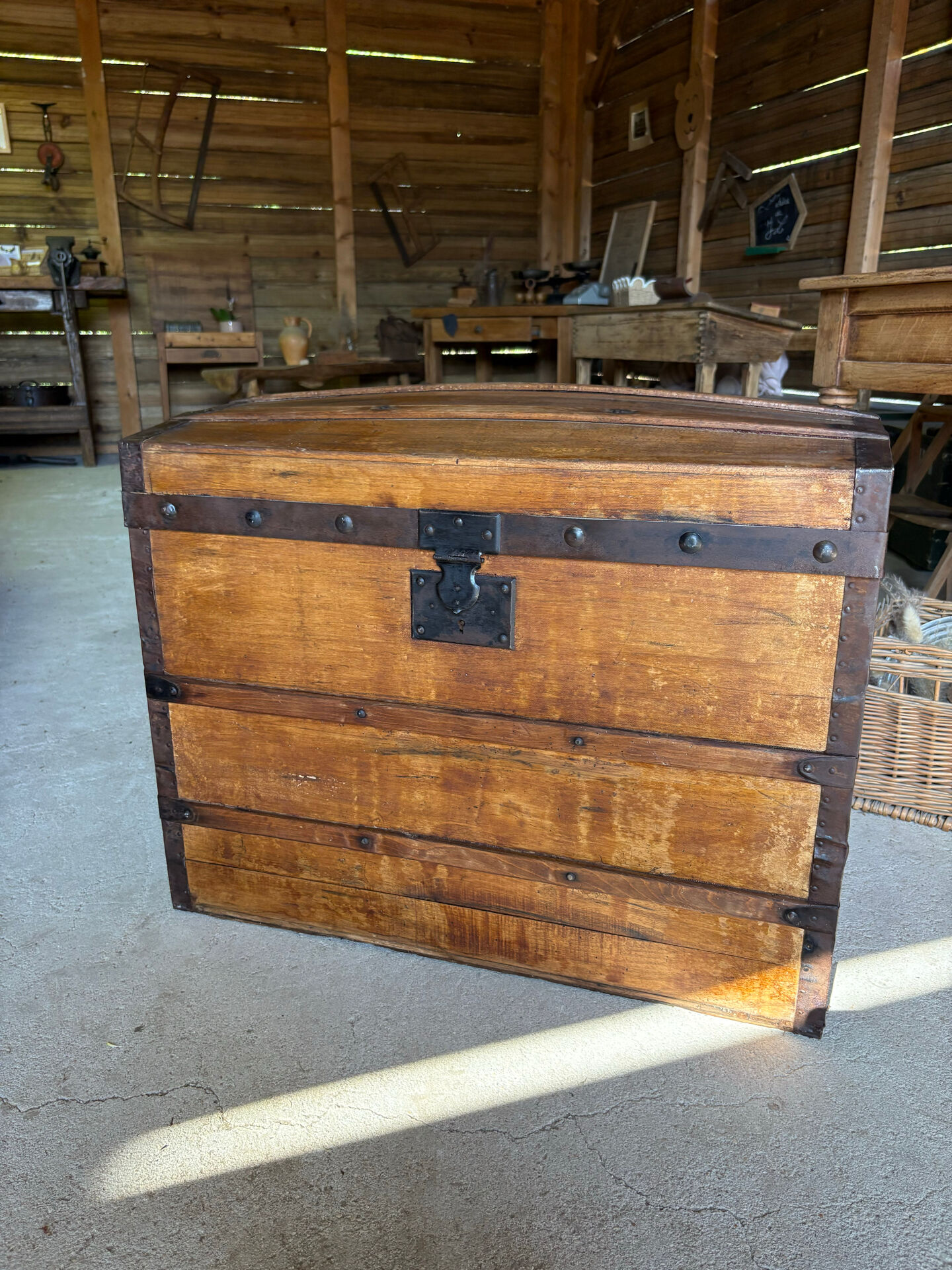 Antique wooden barrel