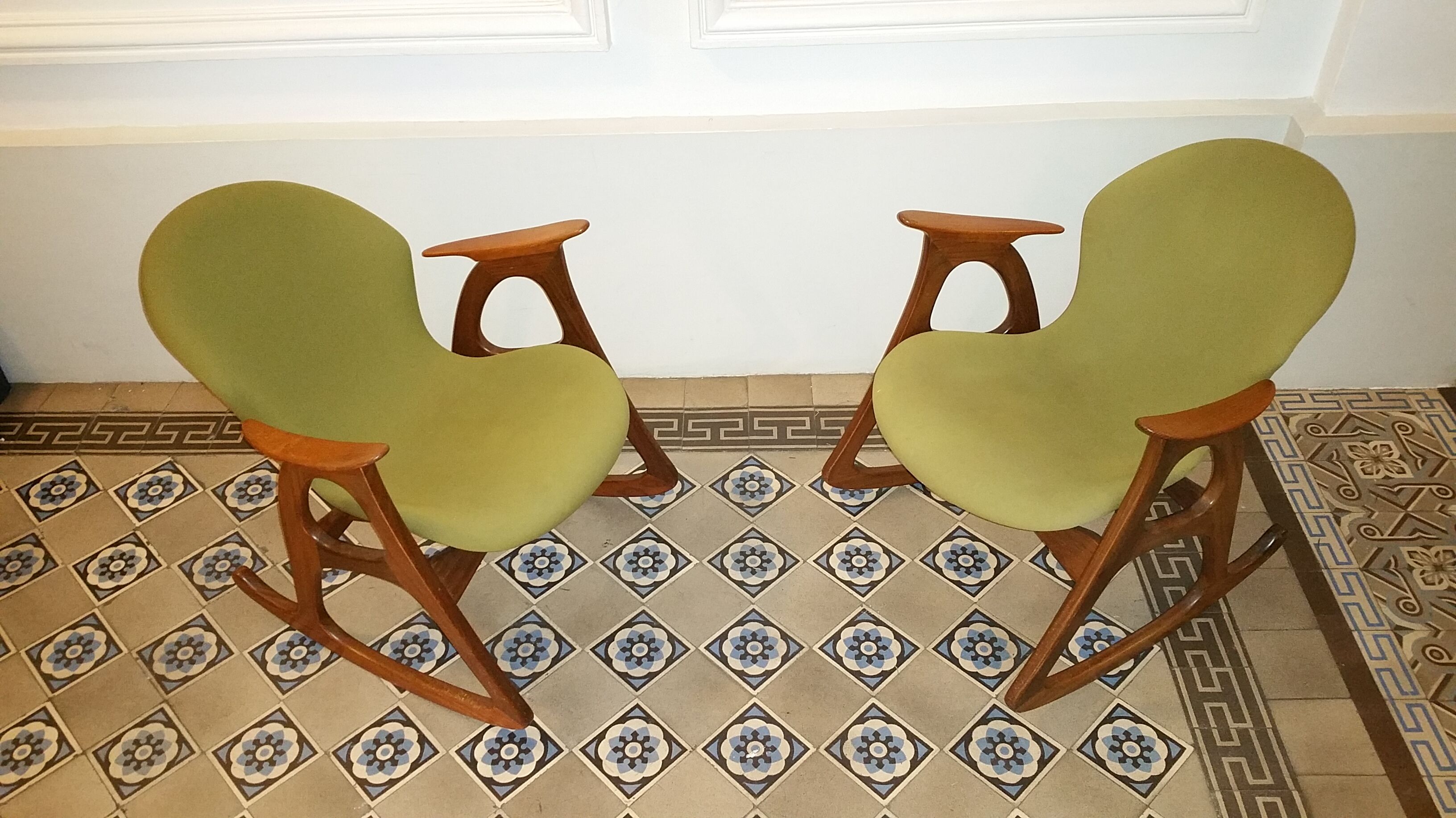 1/2 Chair Rocking chair Danish Aage Christiansen for Erhardsen & Andersen