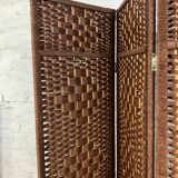 3-section rattan and wicker screen
