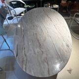 Marble dining table and steel base
