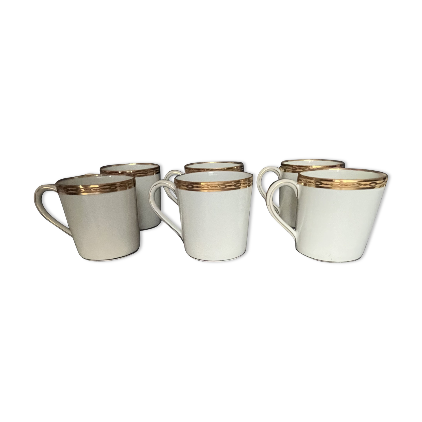 Ensemble de six tasses à café en porcelaine Haviland
