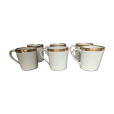 Set of six Haviland porcelain coffee cups